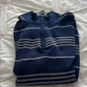 Chaps Men's Zip-Up Sweater in Navy and Gray